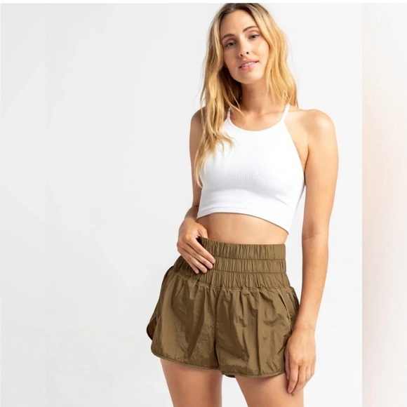 free people movement Pants - FP Movement by Free People Green Athletic Shorts